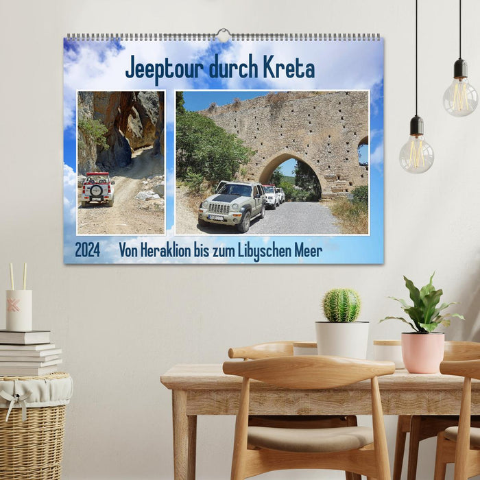 Jeeptour durch Kreta. Von Heraklion bis zum Libyschen Meer. (CALVENDO Wandkalender 2024)