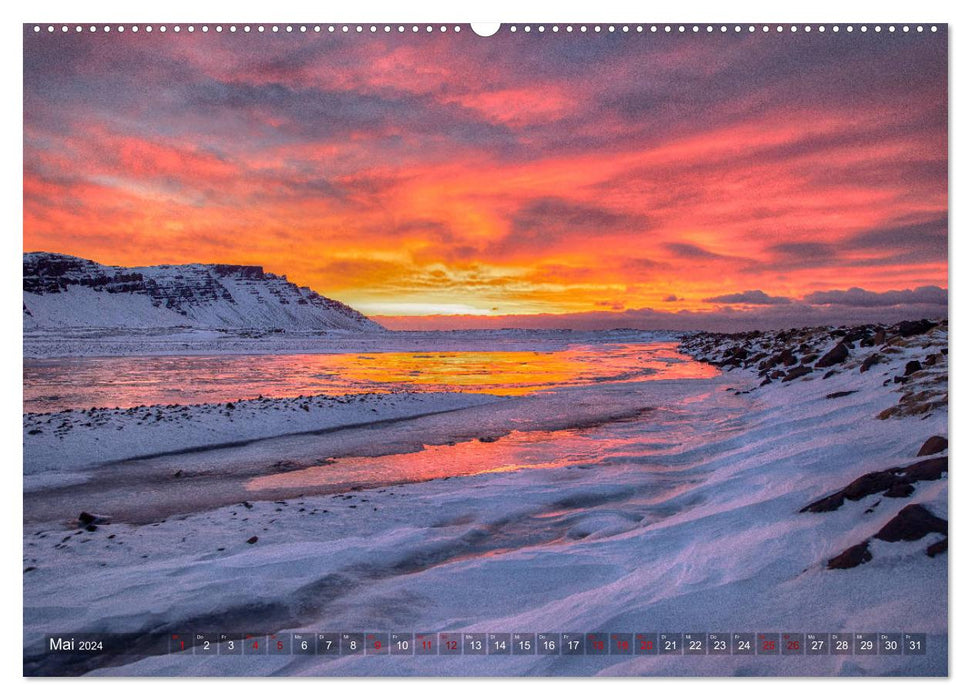Winterwunder auf Island (CALVENDO Wandkalender 2024)