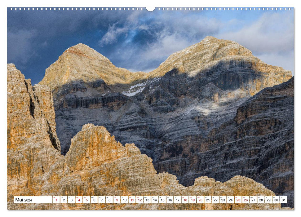 Dolomiten - Die Dreitausender der Bleichen Berge (CALVENDO Wandkalender 2024)