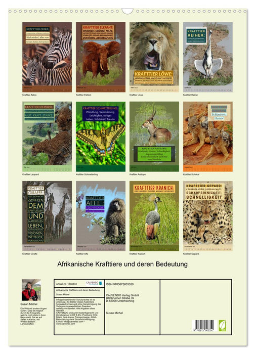 Afrikanische Krafttiere und deren Bedeutung (CALVENDO Wandkalender 2024)