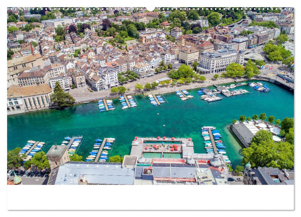 Luftbildkalender Zürich (CALVENDO Premium Wandkalender 2024)