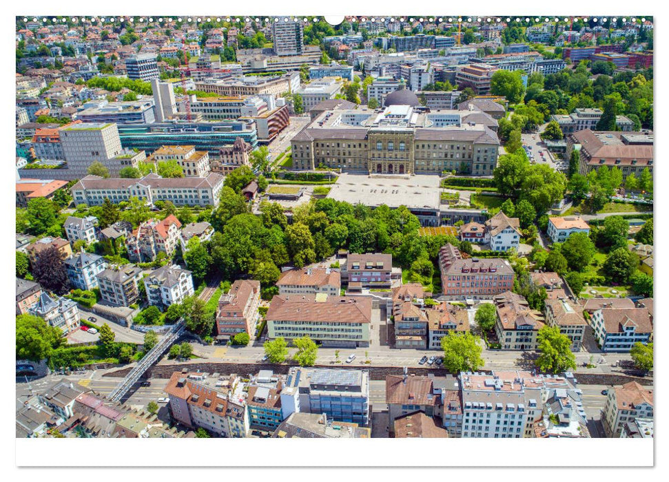 Luftbildkalender Zürich (CALVENDO Premium Wandkalender 2024)