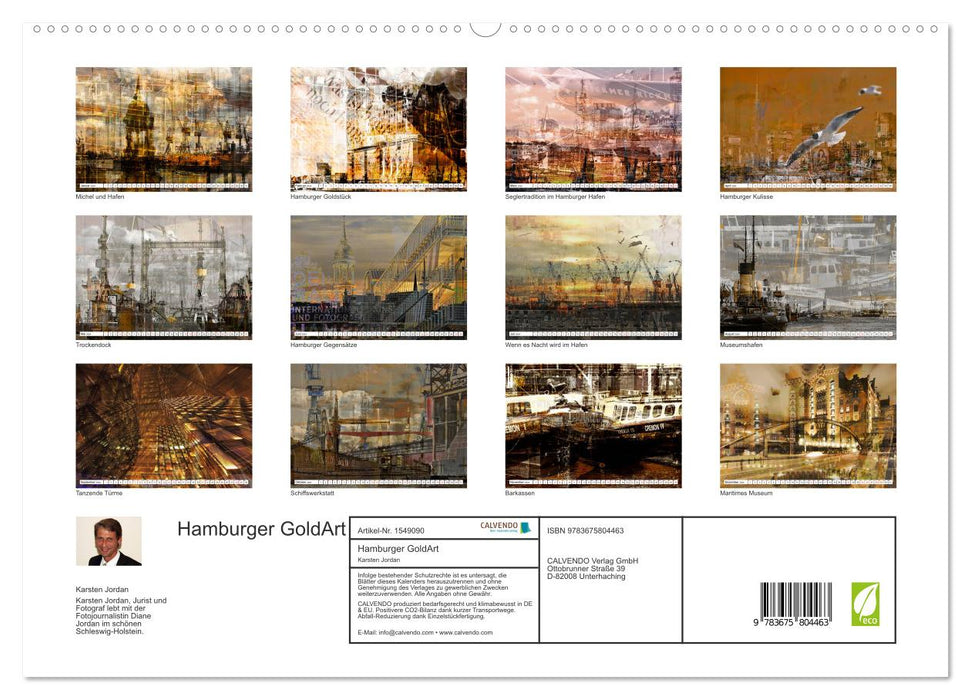 Hamburger GoldArt (CALVENDO Premium Wandkalender 2024)