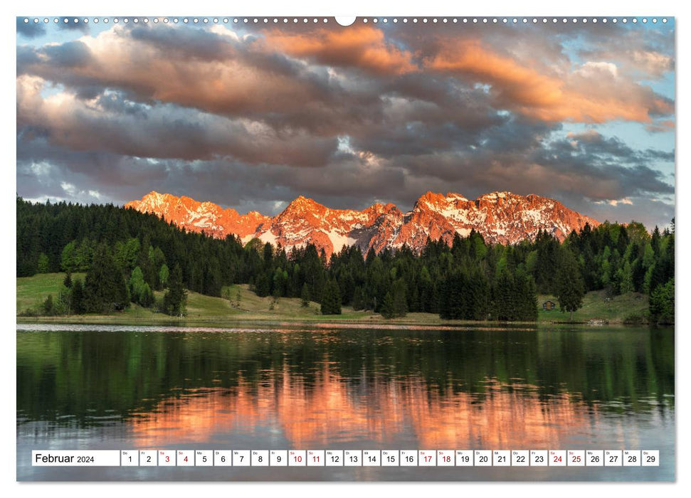 Alpen gespiegelt (CALVENDO Premium Wandkalender 2024)