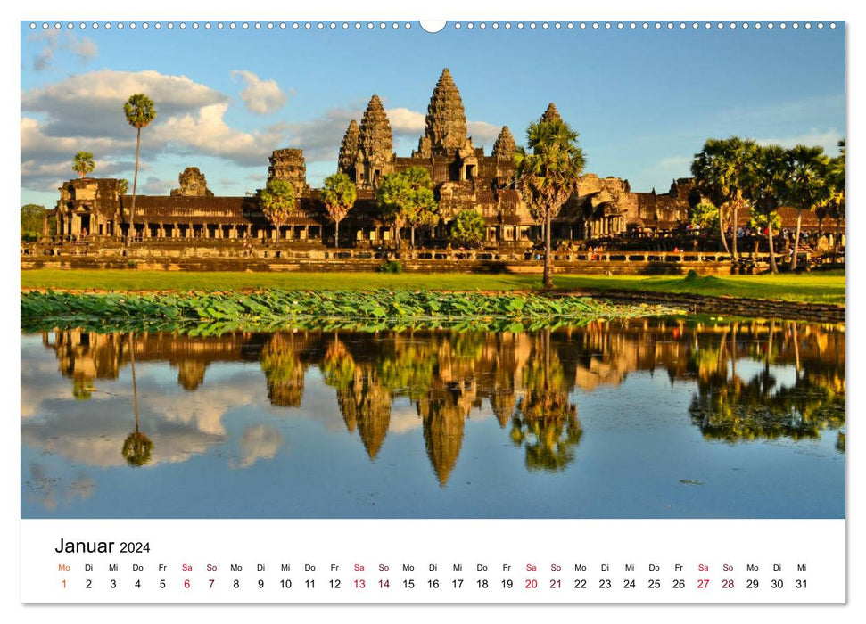 Angkor & Umgebung – Eindrucksvolle Fotos aus dem Reich der Khmer (CALVENDO Premium Wandkalender 2024)