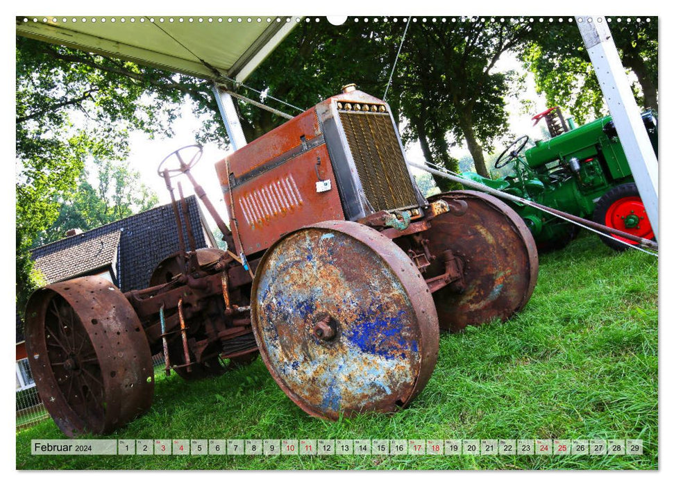 Historische Landmaschinen und Traktoren (CALVENDO Premium Wandkalender 2024)