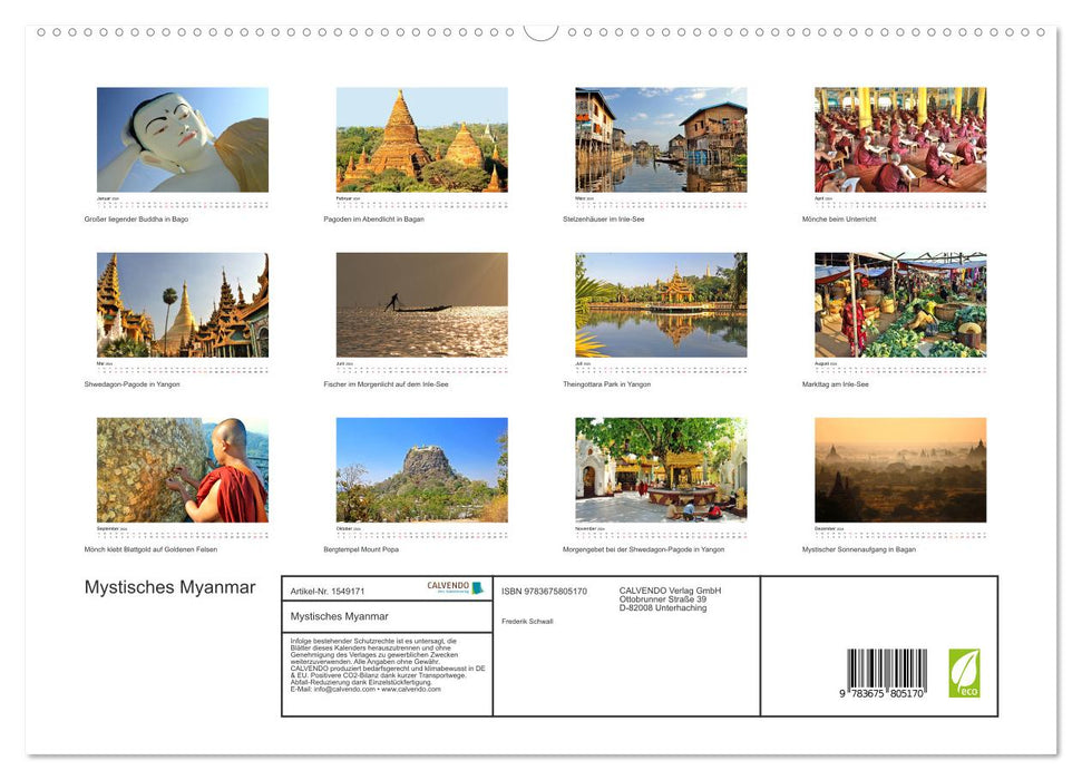 Mystisches Myanmar (CALVENDO Premium Wandkalender 2024)