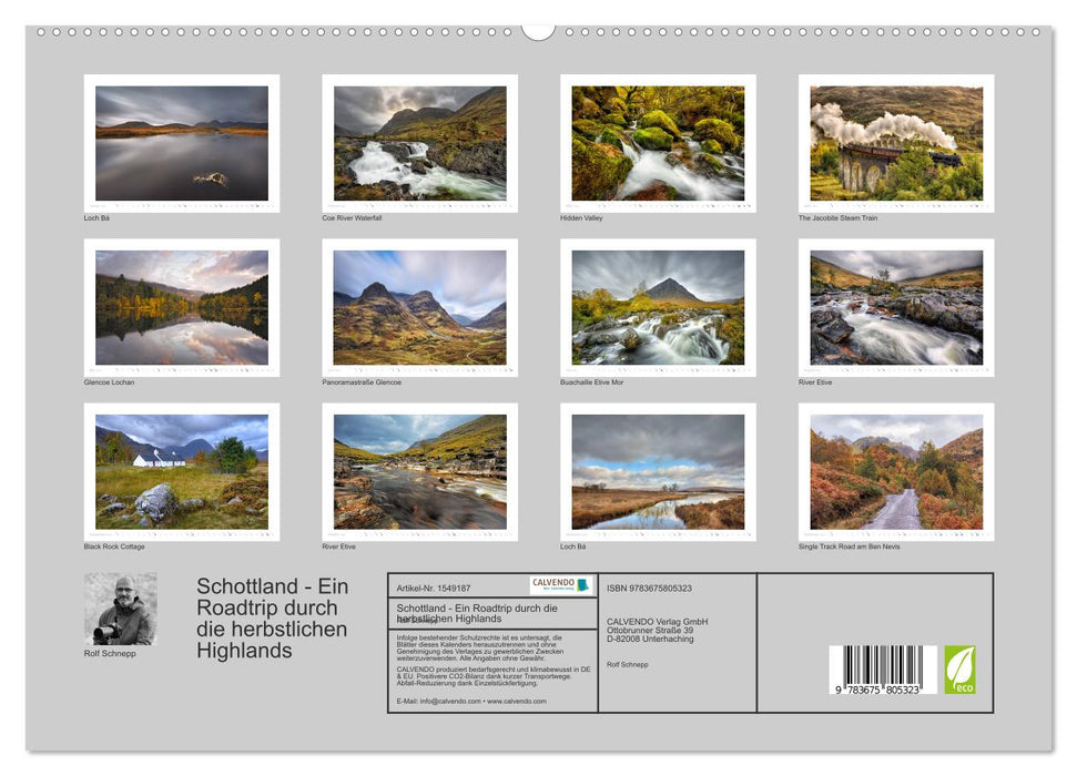 Schottland - Ein Roadtrip durch die herbstlichen Highlands (CALVENDO Premium Wandkalender 2024)