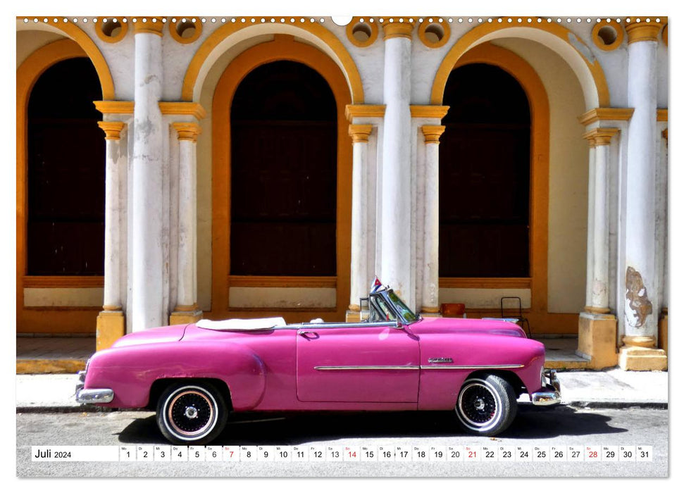 Schmuckstücke auf Rädern - Chevy-Schönheiten in Kuba (CALVENDO Premium Wandkalender 2024)
