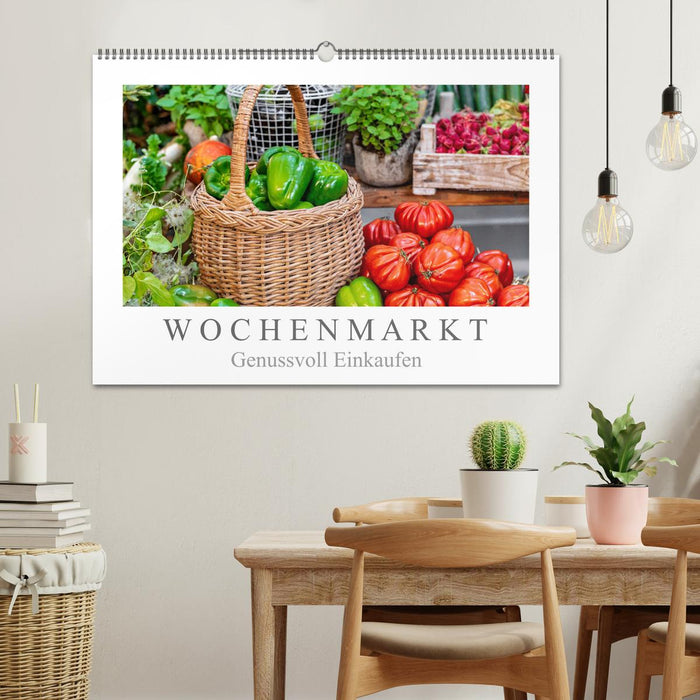 Wochenmarkt - Genussvoll Einkaufen (CALVENDO Wandkalender 2024)