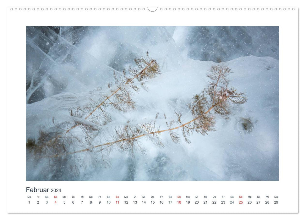 Baikalsee - Eis unter meinen Füßen (CALVENDO Wandkalender 2024)