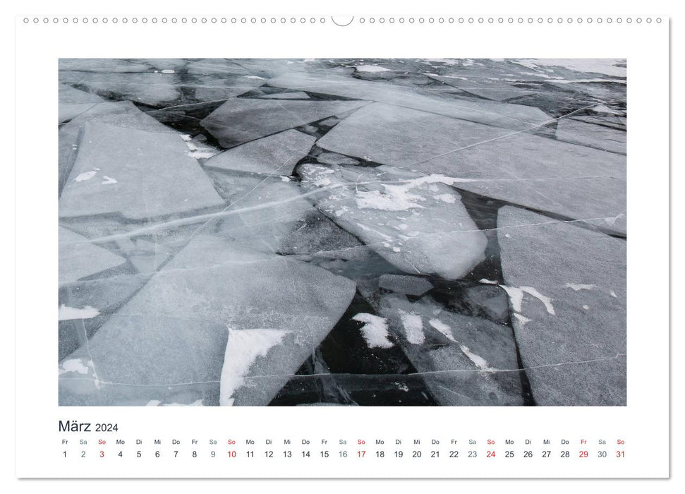 Baikalsee - Eis unter meinen Füßen (CALVENDO Wandkalender 2024)