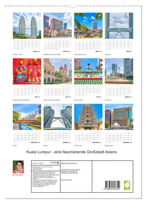 Kuala Lumpur - eine faszinierende Großstadt Asiens (CALVENDO Premium Wandkalender 2024)