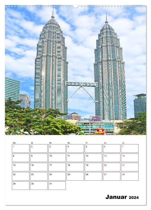 Kuala Lumpur - eine faszinierende Großstadt Asiens (CALVENDO Premium Wandkalender 2024)