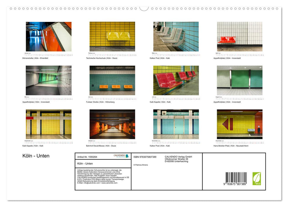 Köln - Unten (CALVENDO Premium Wandkalender 2024)