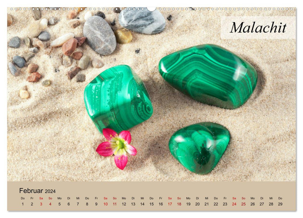 Farbenfrohe Halbedelsteine (CALVENDO Premium Wandkalender 2024)