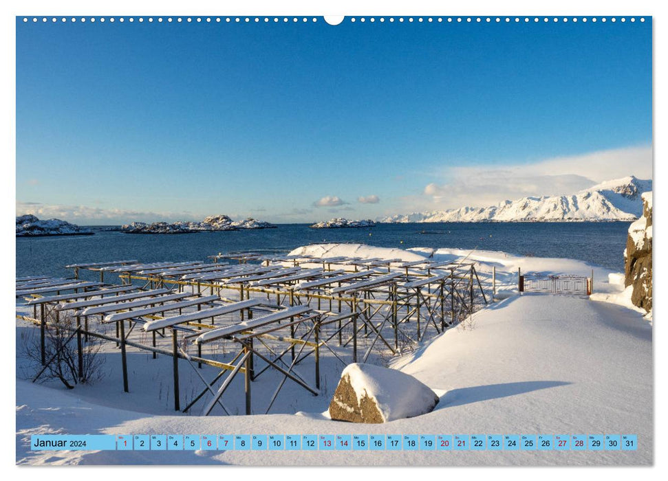 Winterzeit auf den Lofoten und Vesterålen (CALVENDO Premium Wandkalender 2024)