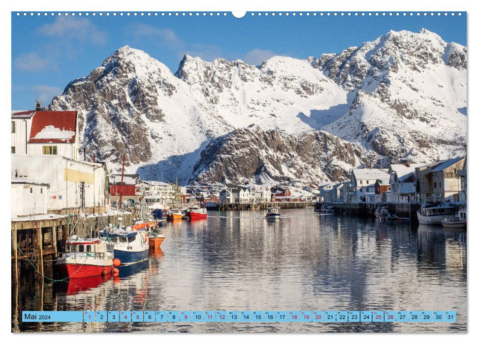 Winterzeit auf den Lofoten und Vesterålen (CALVENDO Wandkalender 2024)