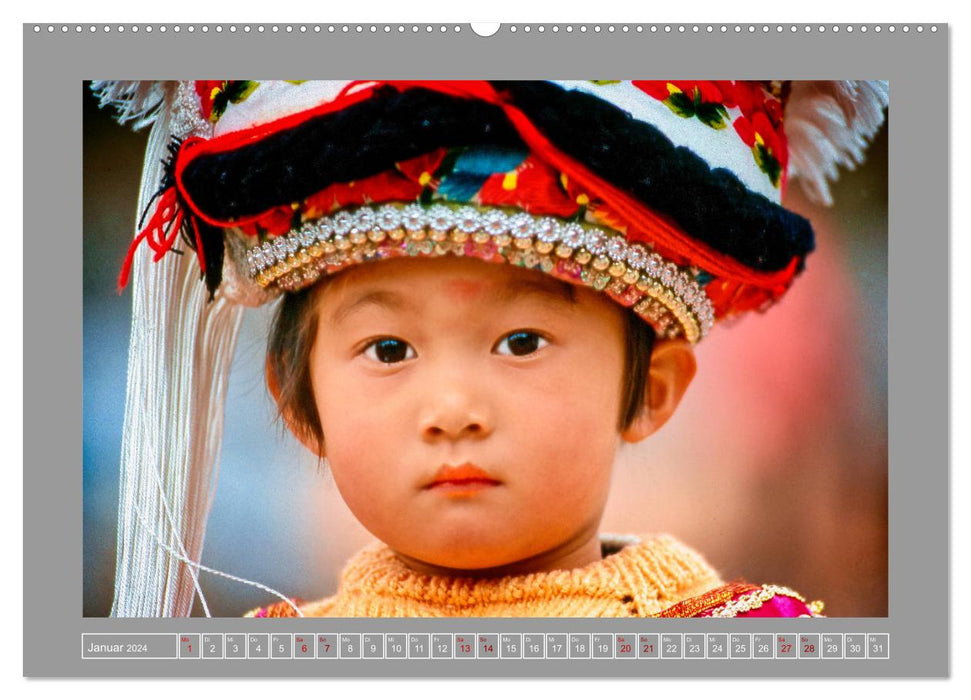 Kinderaugen aus Asien (CALVENDO Premium Wandkalender 2024)