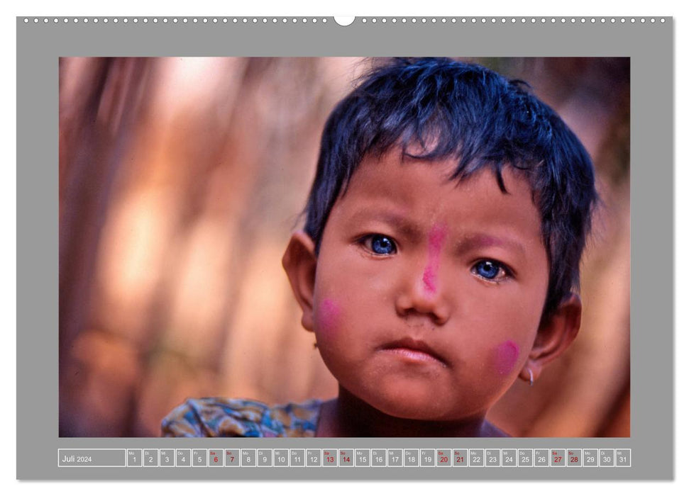 Yeux d'enfants d'Asie (Calendrier mural CALVENDO Premium 2024) 