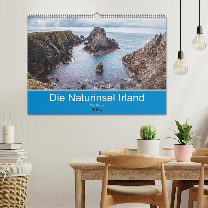 L'île naturelle d'Irlande (Calendrier mural CALVENDO 2024) 