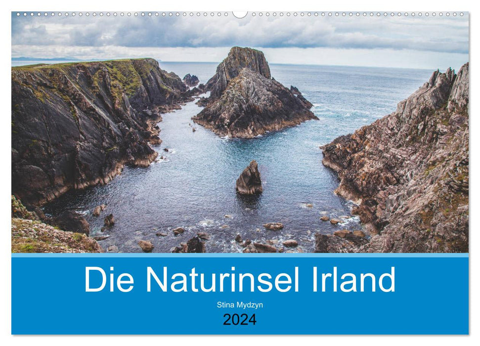 L'île naturelle d'Irlande (Calendrier mural CALVENDO 2024) 