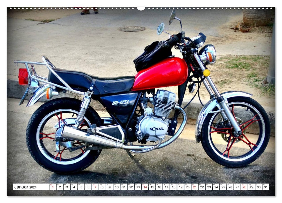 MONDIAL - Italiens Motorrad-Legende in Kuba (CALVENDO Wandkalender 2024)