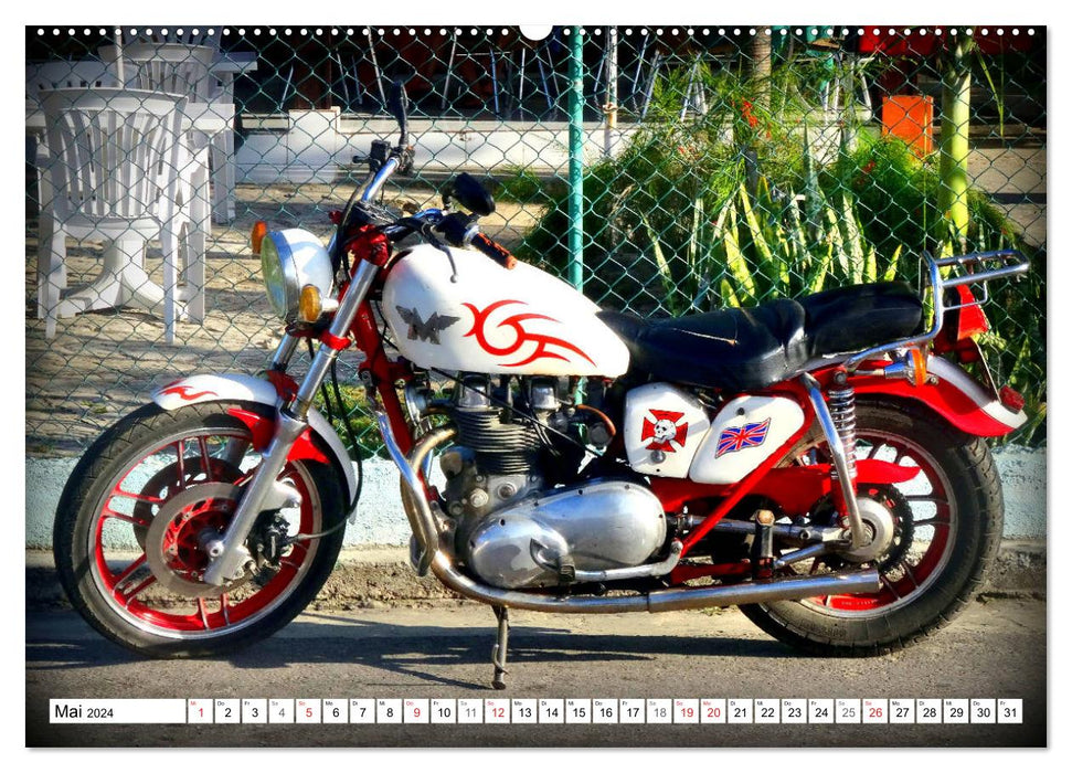 MONDIAL - La légende italienne de la moto à Cuba (calendrier mural CALVENDO 2024) 