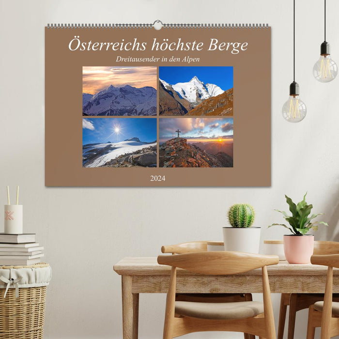 Österreichs höchste Berge (CALVENDO Wandkalender 2024)