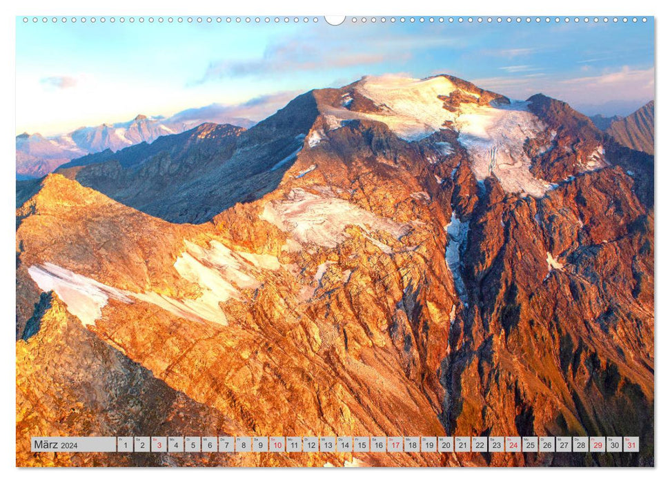 Les plus hautes montagnes d'Autriche (calendrier mural CALVENDO 2024) 