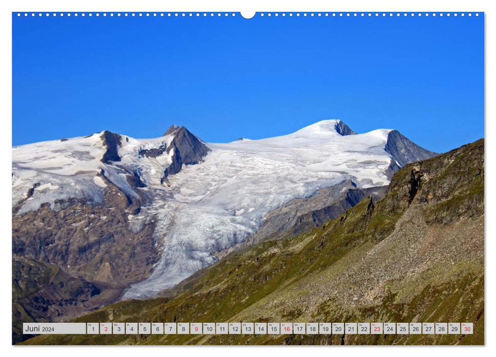 Les plus hautes montagnes d'Autriche (calendrier mural CALVENDO 2024) 