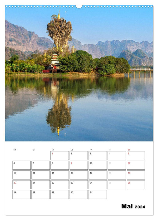 MYANMAR - Mon planificateur de vacances (Calvendo Premium Wall Calendar 2024) 