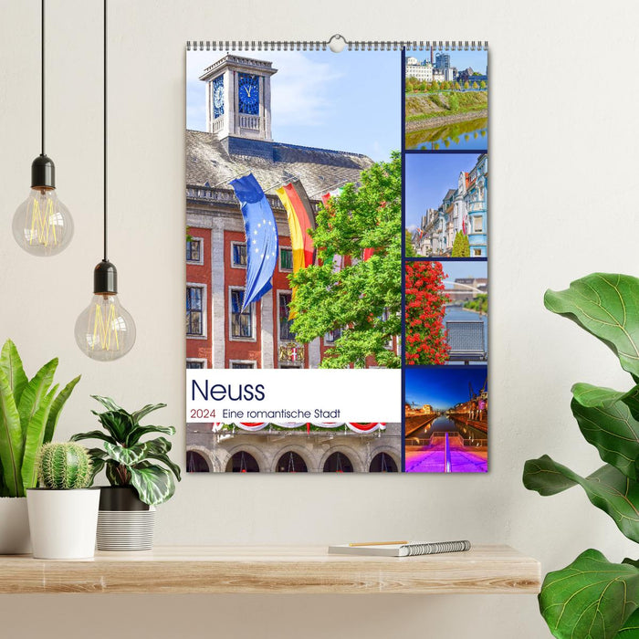 Neuss - Eine romantische Stadt (CALVENDO Wandkalender 2024)