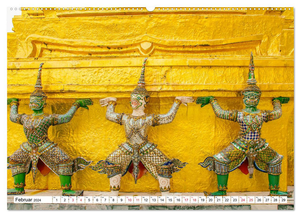 Bangkok - Tempel Wat Phra Kaew (CALVENDO Premium Wandkalender 2024)