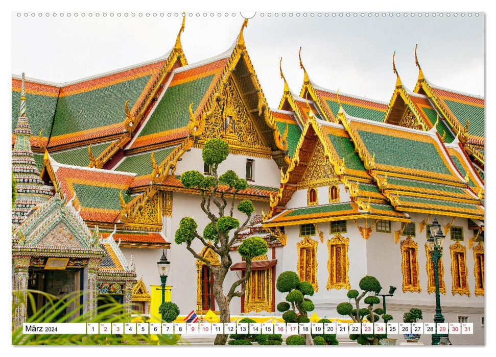Bangkok – Temple Wat Phra Kaew (Calvendo Premium Calendrier mural 2024) 