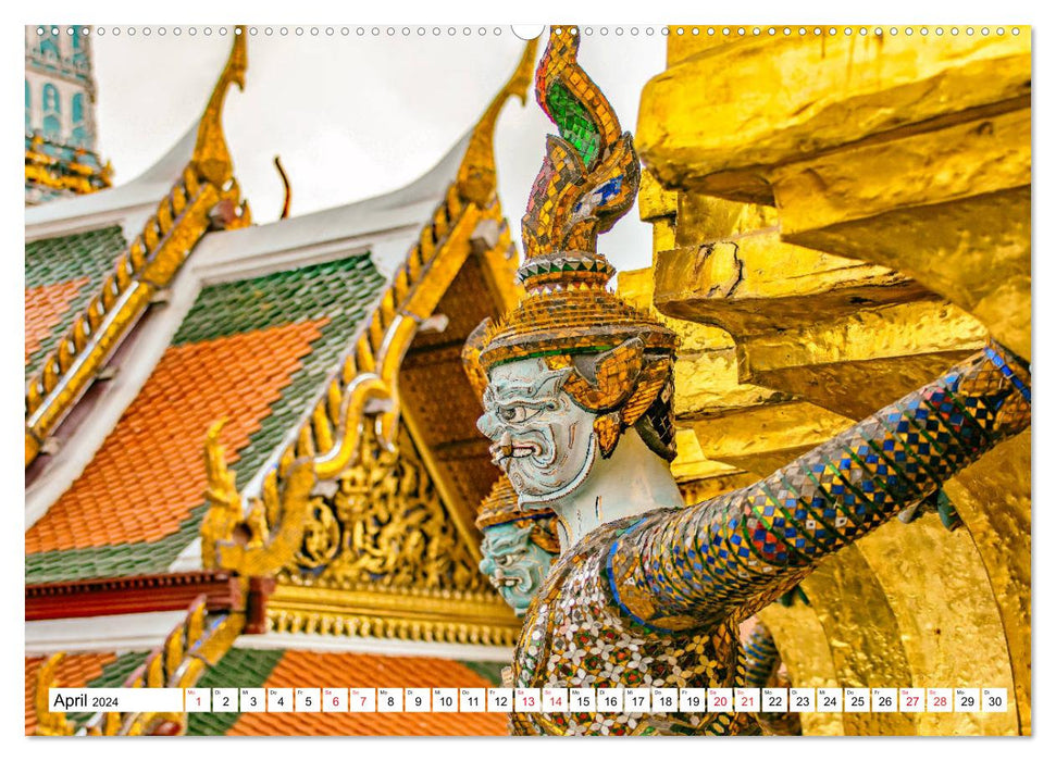 Bangkok - Tempel Wat Phra Kaew (CALVENDO Premium Wandkalender 2024)
