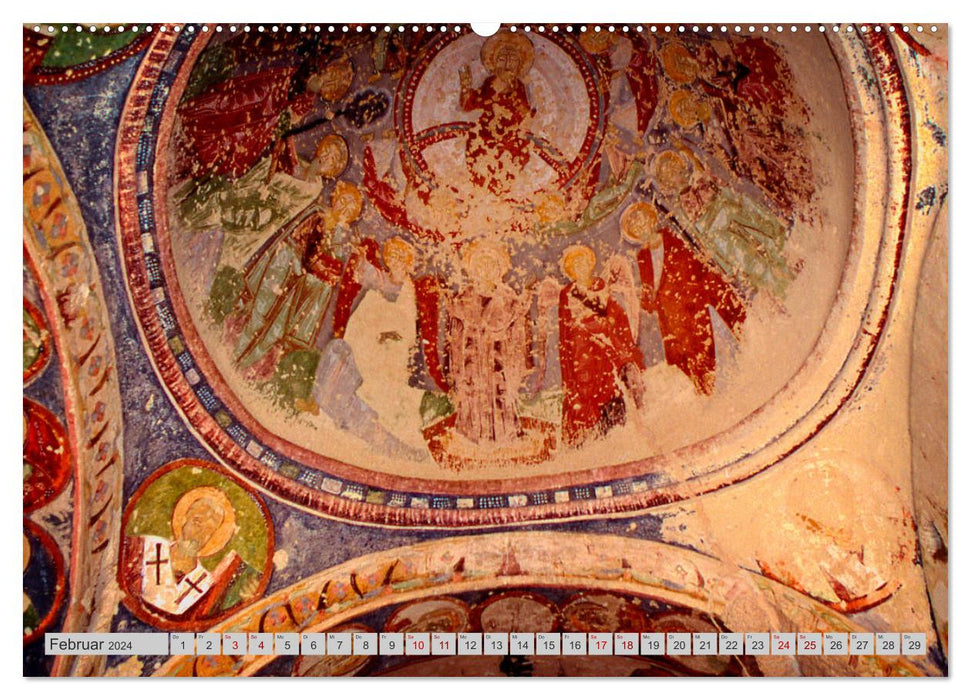 Fresques en Cappadoce (calendrier mural CALVENDO 2024) 