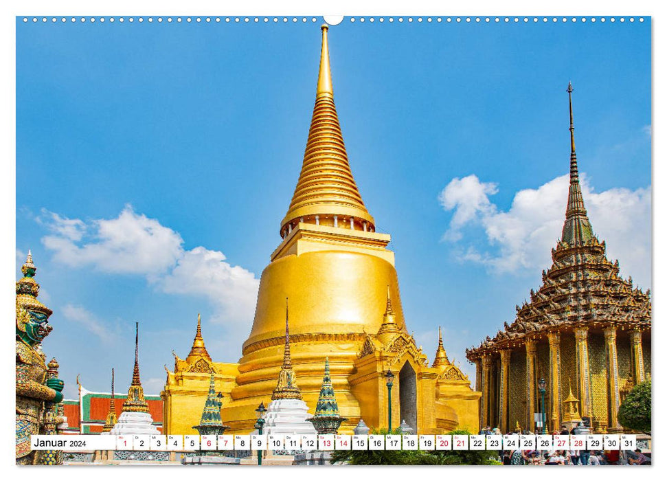 Bangkok – Temple Wat Phra Kaew (Calendrier mural CALVENDO 2024) 