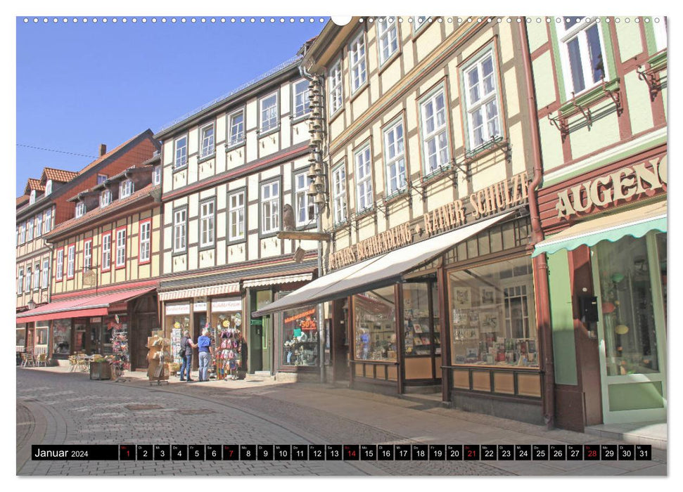 Wernigerode - ville à colombages sur le Harz (Calendrier mural CALVENDO Premium 2024) 