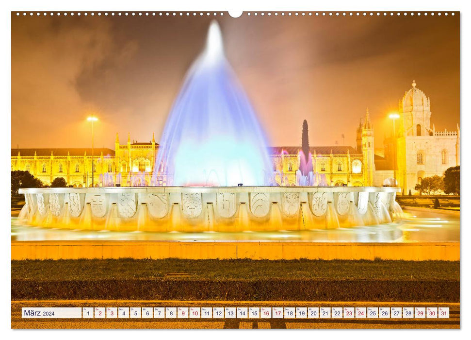 LISBONNE pour les noctambules (Calvendo Premium Wall Calendar 2024) 