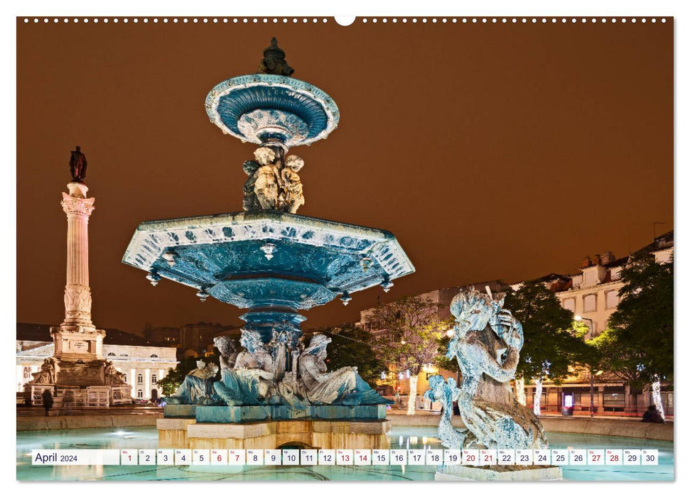 LISBONNE pour les noctambules (Calvendo Premium Wall Calendar 2024) 