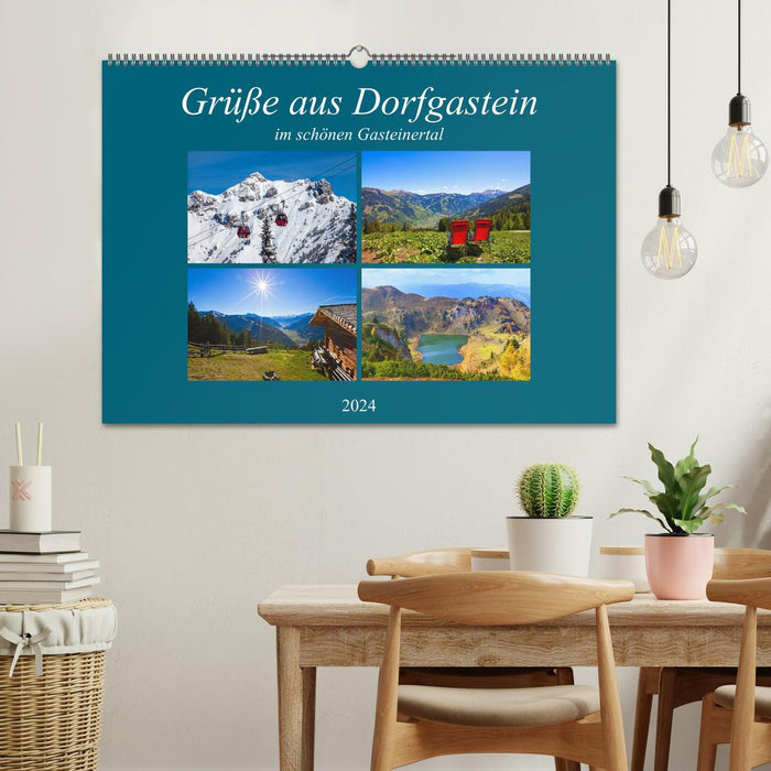 Salutations de Dorfgastein (calendrier mural CALVENDO 2024) 