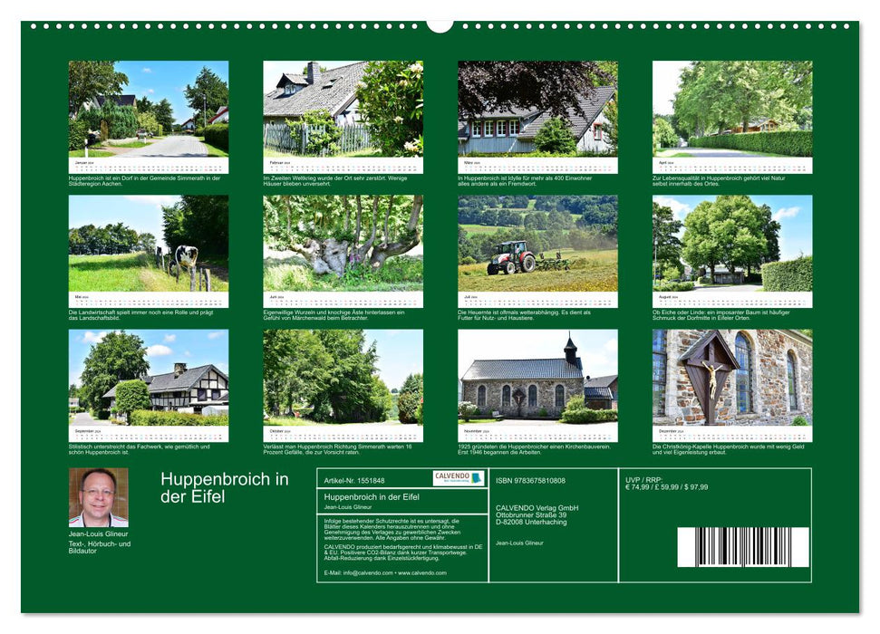 Huppenbroich in der Eifel (CALVENDO Premium Wandkalender 2024)