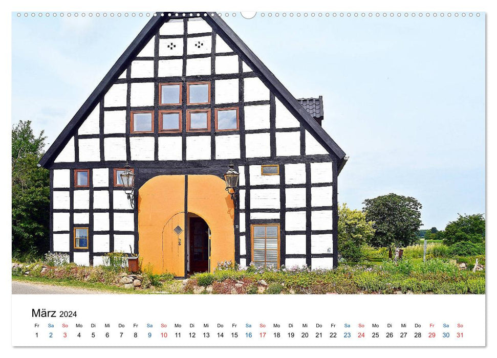 BORDERLAND - Discoveries on the Elbe Cycle Path (CALVENDO Premium Wall Calendar 2024) 