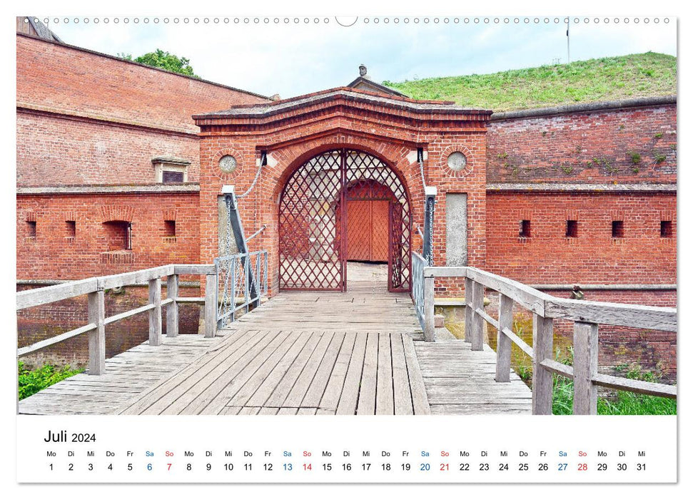 BORDERLAND - Discoveries on the Elbe Cycle Path (CALVENDO Premium Wall Calendar 2024) 