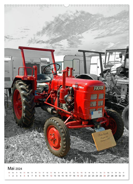 Old tractors pure nostalgia (CALVENDO Premium Wall Calendar 2024) 