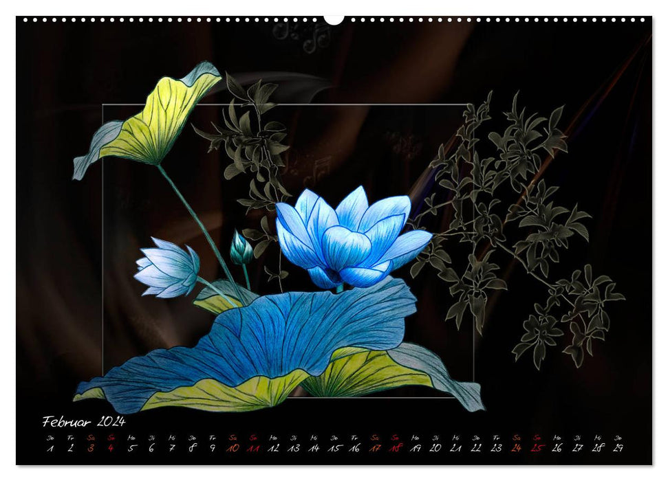 Lotus Blütenzauber (CALVENDO Wandkalender 2024)