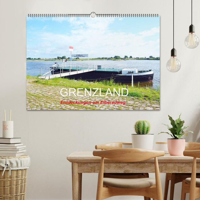 BORDERLAND - Discoveries on the Elbe Cycle Path (CALVENDO wall calendar 2024) 