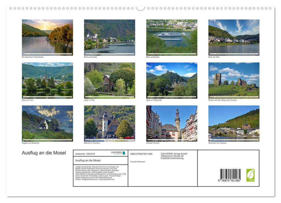 Trip to the Moselle (CALVENDO Premium Wall Calendar 2024) 