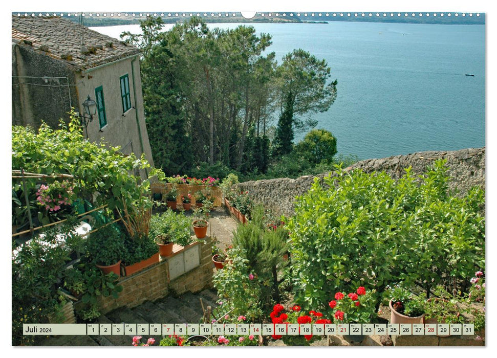 Lake Bolsena Emerald in Lazio (CALVENDO Premium Wall Calendar 2024) 